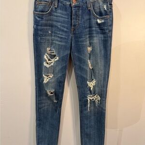 Jose Women’s Distressed Blue Jeans, the Billie Ankle collector’s edition, S 24